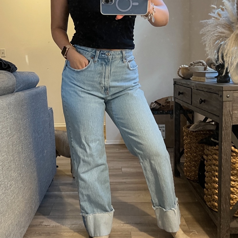 Abercrombie & Fitch Straight Leg Blue Jeans